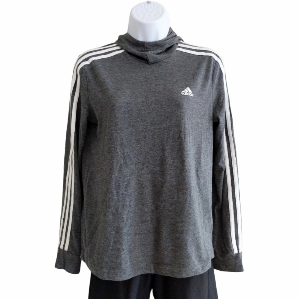 Adidas Transition Hooded Pullover Grey Size Small